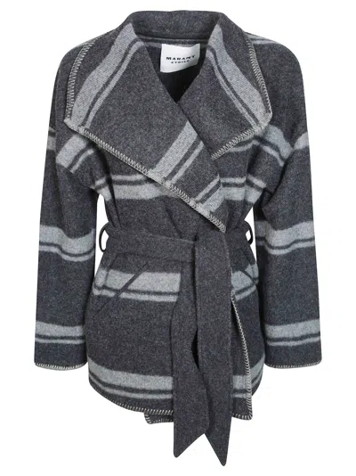 Isabel Marant Wool-blend Cape Wrap In Gray