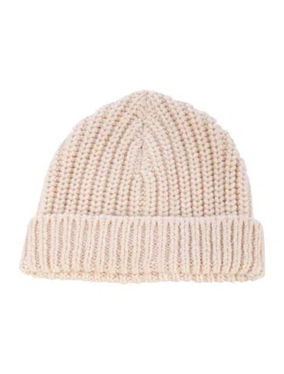 Pre-owned Isabel Marant Wool-blend Chunky Knit Beanie In Neutral