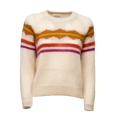 Isabel Marant Wool-blend Monette Brushed Sweater In Animal Print