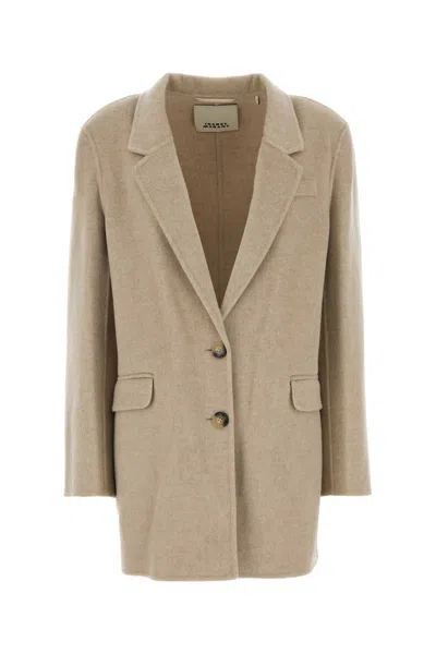 Isabel Marant Wool-cashmere Oversized Blazer In Neutral
