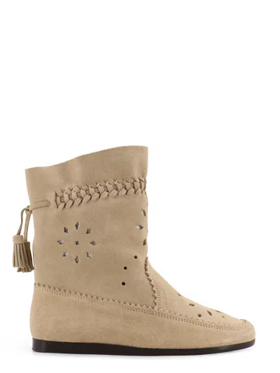 Isabel Marant Round-toe Ankle Boots In Brown
