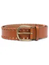 Isabel Marant Woven-edge Buckle Belt In Brown