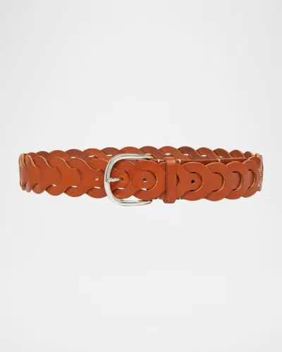 Isabel Marant Woven Leather Belt In Brown