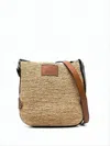 Isabel Marant Woven Raffia Crossbody Bag In Nude