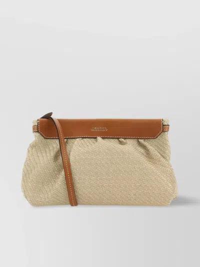 Isabel Marant Woven Texture Fold-over Crossbody Bag In Brown