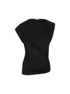 Isabel Marant Maisan Draped Cotton T-shirt Clothing In Black