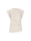 Isabel Marant Maisan Draped T-shirt In Chalk