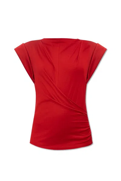 Isabel Marant Wrap Detailed Top In Red