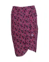 Isabel Marant Wrap-effect Skirt In Red Silk In Red