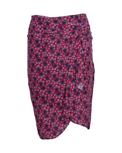Isabel Marant Wrap-effect Skirt In Red Silk