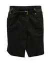 Isabel Marant Wrap Skirt With Belt In Black Cotton In Black