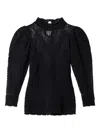 Isabel Marant Dahara Openwork Cotton Sweater Clothing In Black