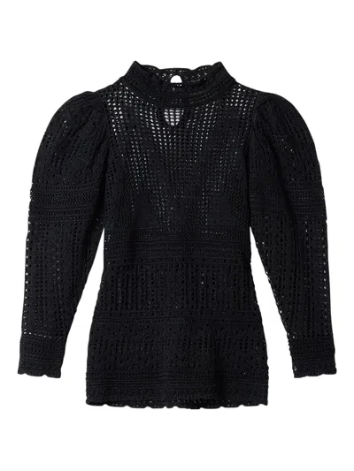 Isabel Marant X Dahara Openwork Blouse In Black