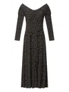 Isabel Marant X Giovana Off-shoulder Polka-dot Dress In Black