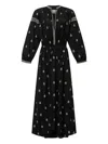 Isabel Marant Rodilia Silk Long Dress In Black