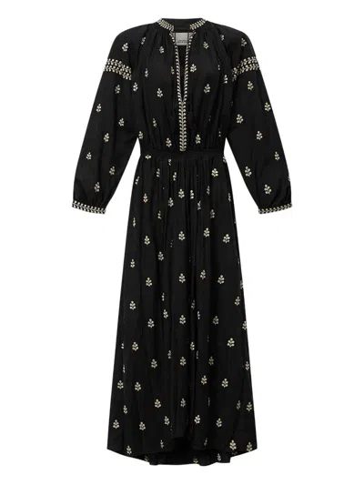 ISABEL MARANT ISABEL MARANT X RODILIA LONG DRESS WITH EMBROIDERY