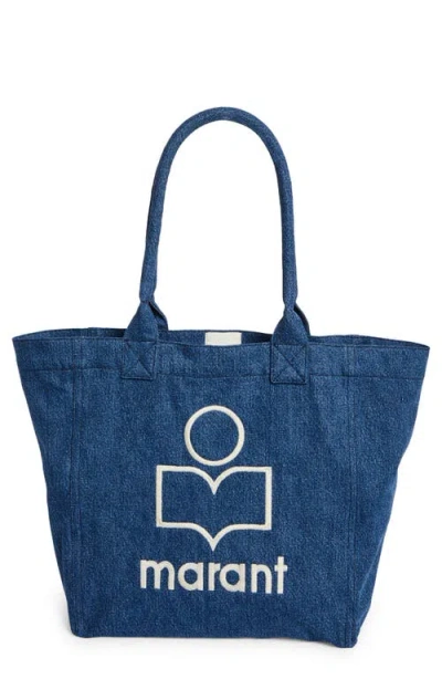ISABEL MARANT ISABEL MARANT XO CAPSULE SMALL YENKY EMBROIDERED LOGO CANVAS TOTE