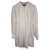 Isabel Marant Yacolt Button Shirt Dress In White Cotton In White