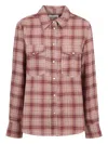 Isabel Marant Yalisa Buttoned-checked Shirt In Burgundy