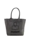Isabel Marant Women Yenky Zipped Canvas Tote Bag In Grey