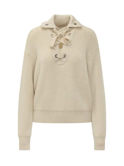 Isabel Marant Ydalia Pullover Knit Sweater In Ecru