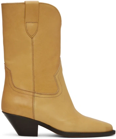 Isabel Marant Yellow Dahope Boots In 23nl Natural