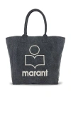 Isabel Marant Women Yenky Small Canvas Tote In Blue