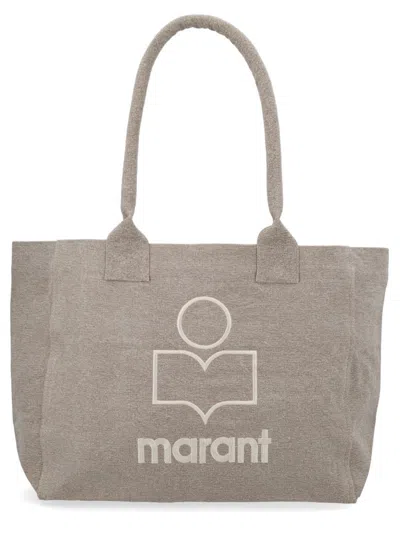 Isabel Marant Women Yenky Canvas Tote Bag With Embroidered Logo In Multi