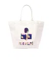 Isabel Marant Yenky Bouclé-logo Top Handle Bag In White