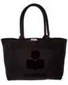 Isabel Marant Yenki Flocked-logo Tote Bag In Black
