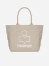 Isabel Marant Yenky Cotton Small Tote Bag In Beige
