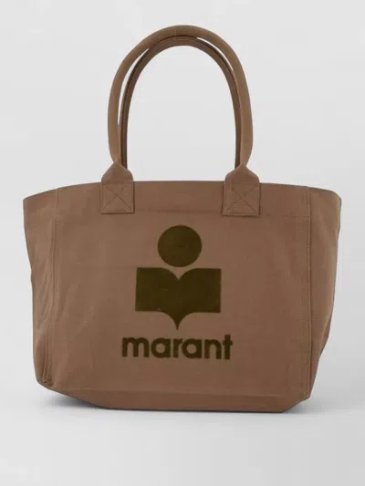 Isabel Marant Yenky Gz Cotton Shopper Tote Bag In Brown