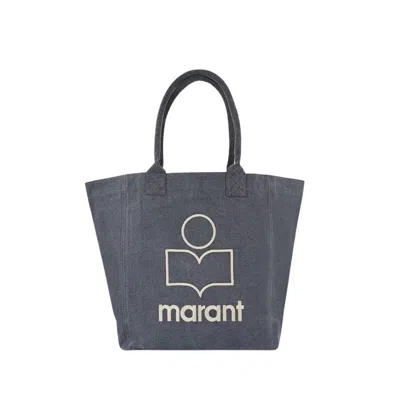 Isabel Marant Yenky Gz Shopper Bag - Cotton - Black In Gray