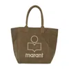 Isabel Marant Yenky Gz Shopper Bag - Cotton - Khaki In Green