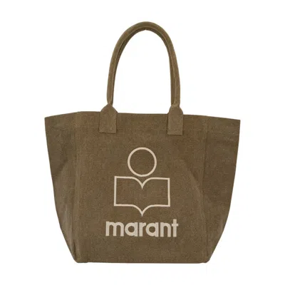Isabel Marant Yenky Gz Shopper Bag - Cotton - Khaki In Green