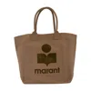 Isabel Marant Structured Cotton Shopper Bag In Brown