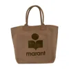 Isabel Marant Structured Cotton Shopper Bag In Brown