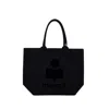 Isabel Marant Yenky Gz Tote Bag - Cotton - Black In Black