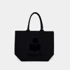Isabel Marant Yenky Gz Tote Bag  -  - Cotton - Black In Black