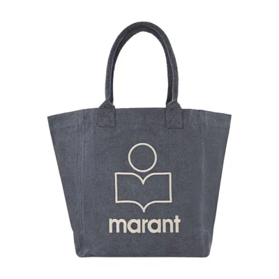 Isabel Marant Yenky Gz Shopper Bag  Cotton Black In Gray