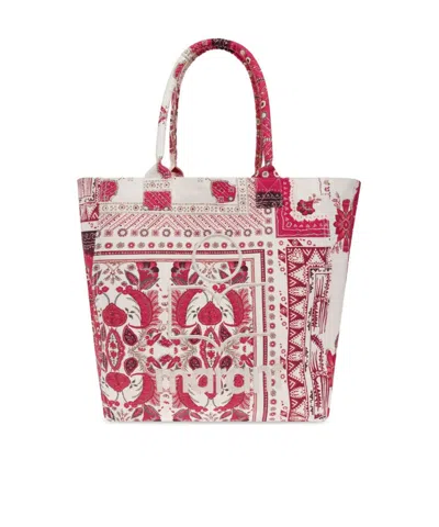 ISABEL MARANT YENKY LOGO EMBROIDERED SHOPPING BAG