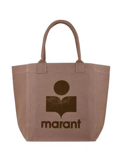 Isabel Marant Yenky Logo-embroidered Tote Bag In Brown