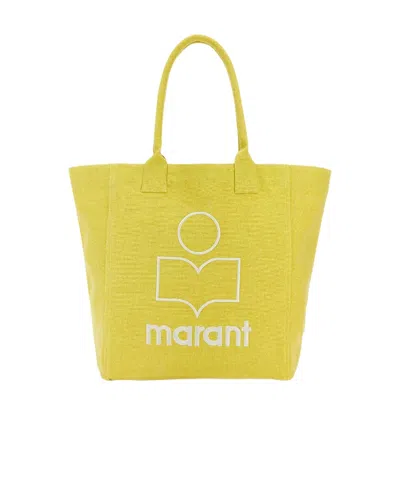 Isabel Marant Yenky Logo Embroidered Tote Bag In Yellow