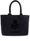 Isabel Marant Yenky Logo-embroidered Zipped Tote Bag In Black