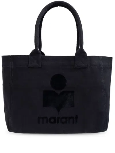 Isabel Marant Yenky Logo-embroidered Zipped Tote Bag In Black