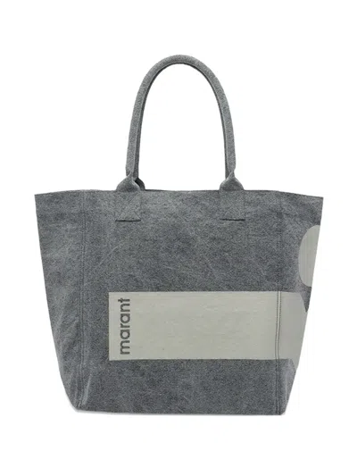 Isabel Marant Yenky Logo-print Tote Bag In Gray