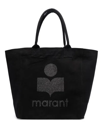Isabel Marant Yenky Logo-print Tote Bags In Black