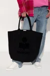 Isabel Marant Yenky Small Logo Canvas Tote Bag In Black