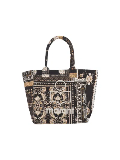 Isabel Marant Yenky Small Bandana Print Tote Bag In Multicolour