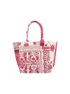 Isabel Marant Patterned Small Tote Bag With 2 Handles In Red